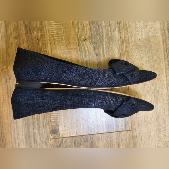 Tory Burch "Rosalind" Denim leather Pointed Toe Flats, size US 8.5 - Picture 8 of 17